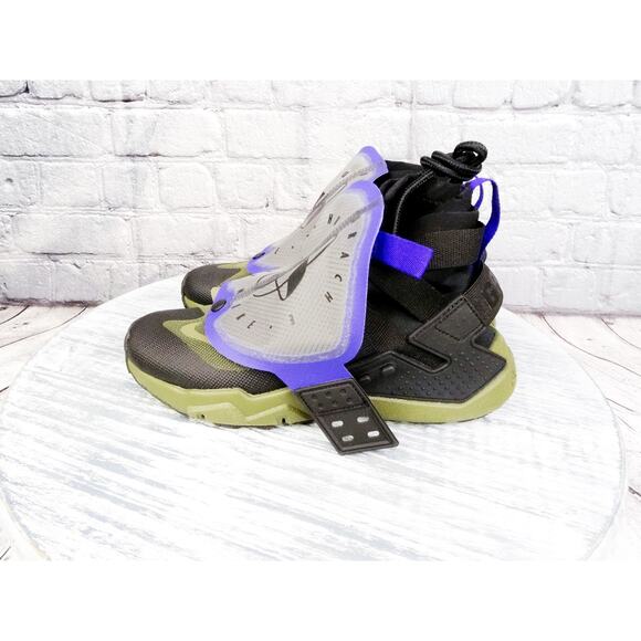 Nike Huarache Ripp QS Black/Olive Canvas Women 7.5 Men 6 Regular	New OG Box - Picture 5 of 16